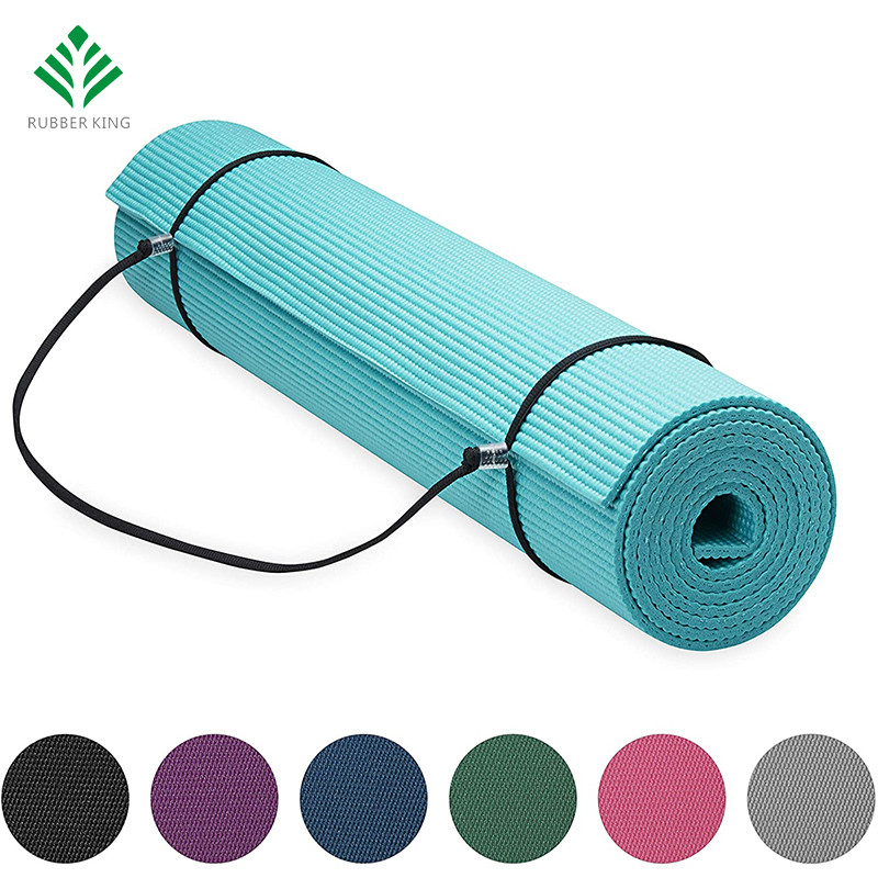 Premium -Yogamatte mit Yogaha -Matten -Trägerschlinge, blaugrün, 72 Zoll x 24 Zoll x 1/4 Zoll dick